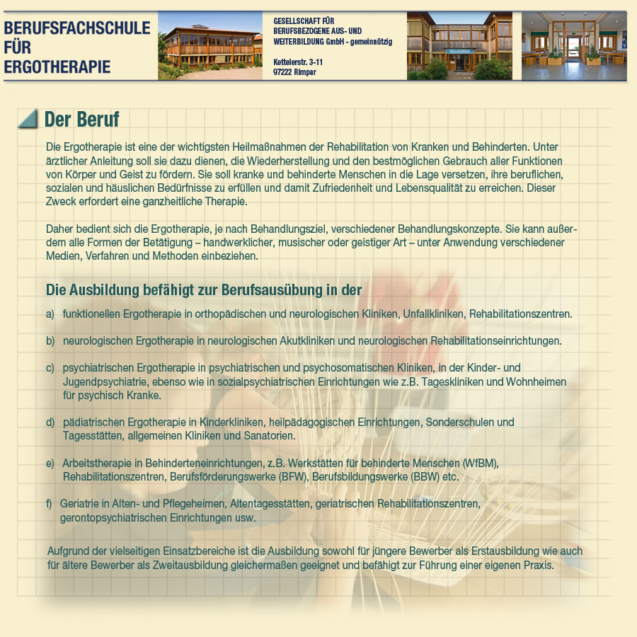 der Beruf des Ergotherapeuten